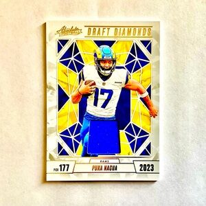Puka Nacua draft diamonds patch absolute football 2024 |EXCELLENT CONDITION|